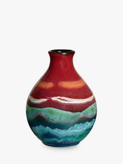 Poole Pottery Horizon Earthenware Bud Vase, H12cm, Red/Multi, Red/Multi