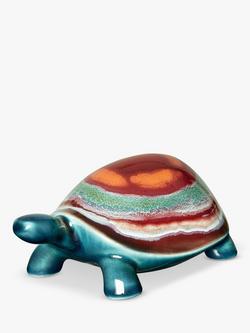 Poole Pottery Horizon Earthenware Tortoise Ornament, Red/Multi, Red/Multi