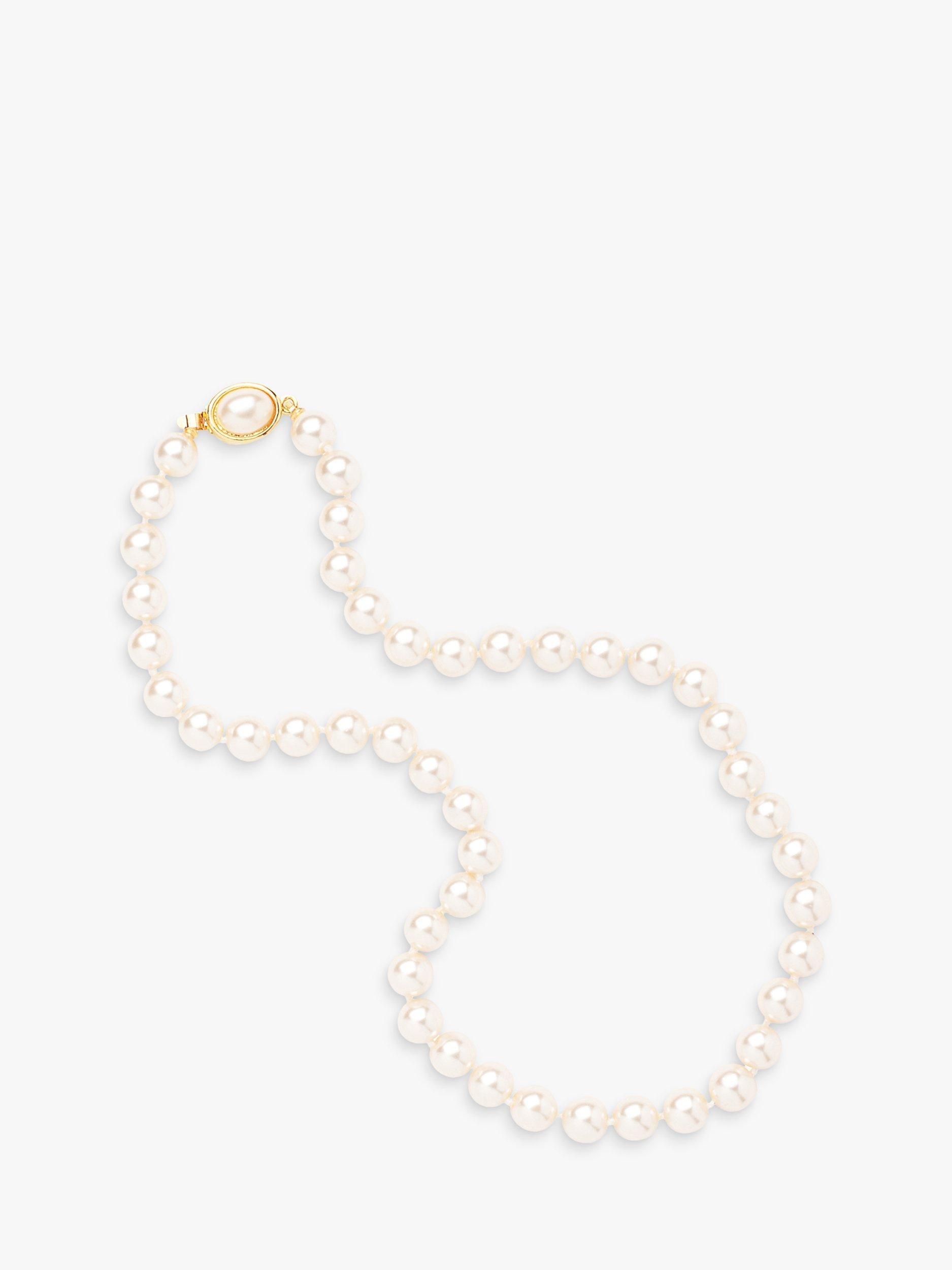 Jon Richard Pearl Necklace, Gold/Cream