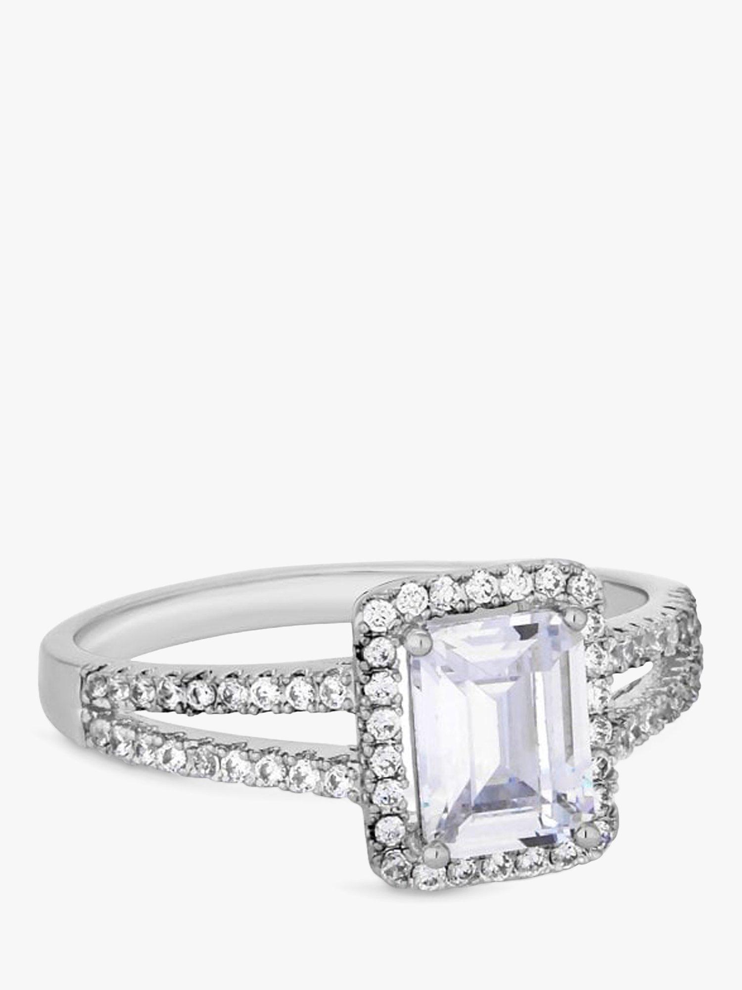 Jon Richard Crystal Pave Ring, Silver