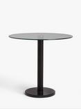 John Lewis Enzo 2 Seater Marble Dining Table, 80cm, Black