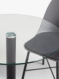 John Lewis Enzo 2 Seater Marble Dining Table, 80cm, Black