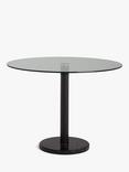 John Lewis Enzo 4 Seater Marble Dining Table, 100cm, Black