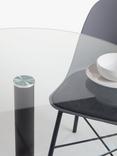 John Lewis Enzo 4 Seater Marble Dining Table, 100cm, Black