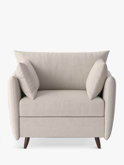 Swyft Model 08 Small 1 Seater Single Sofa Bed, Boucle Ivory