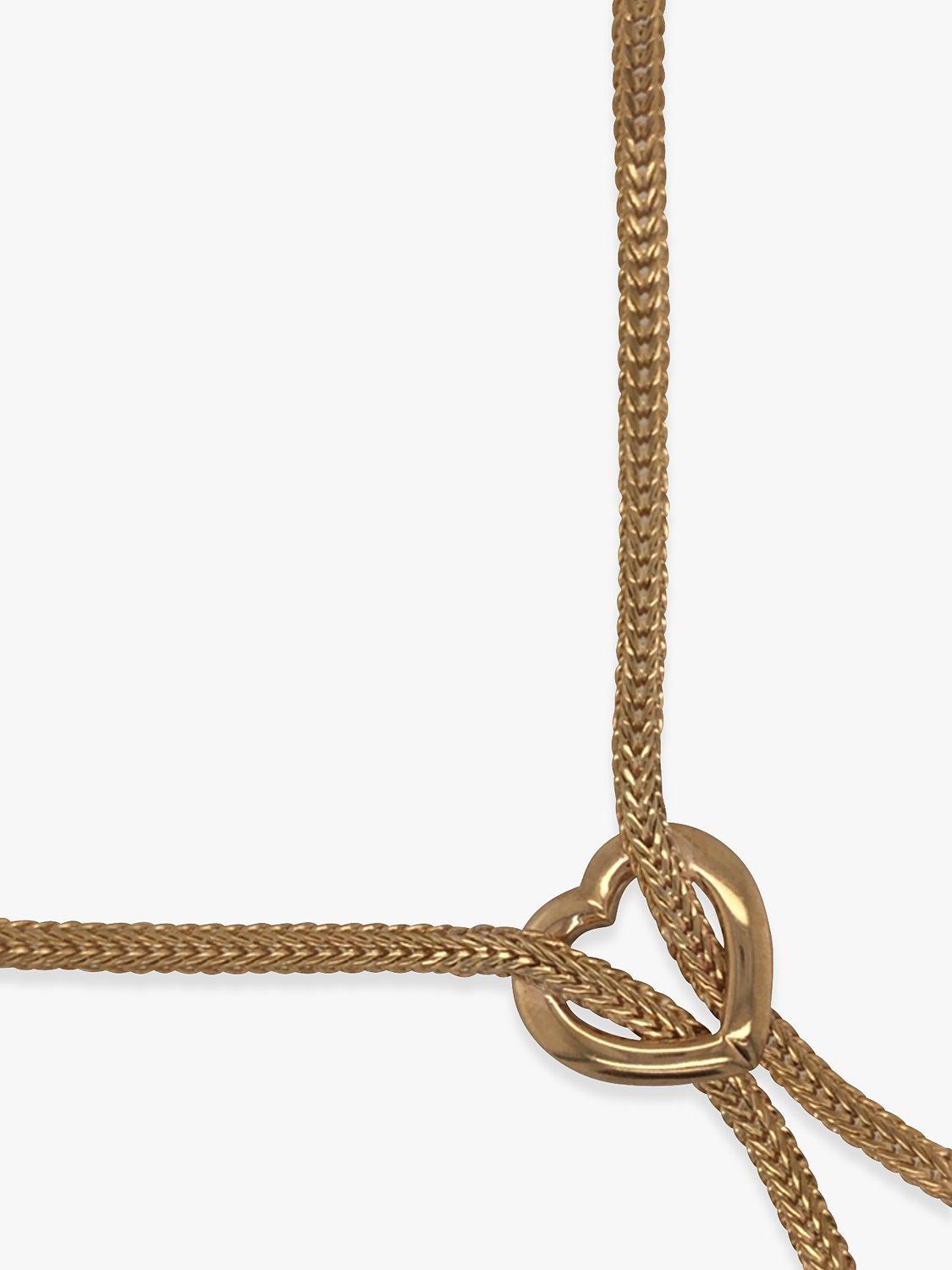 Vintage Fine Jewellery Pre-Loved 9ct Yellow Gold Heart Collar Necklace, Dated London 1988