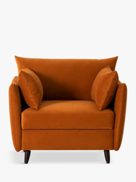 Swyft Model 08 Small 1 Seater Single Sofa Bed, Velvet Bronze