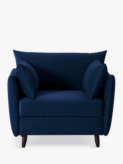 Swyft Model 08 Small 1 Seater Single Sofa Bed, Velvet Indigo