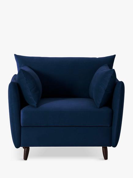 Swyft Model 08 Small 1 Seater Single Sofa Bed, Velvet Indigo
