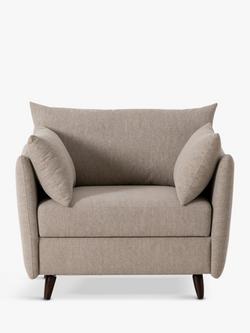 Swyft Model 08 Small 1 Seater Single Sofa Bed, Linen Pumice