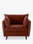 Swyft Model 08 Small 1 Seater Single Sofa Bed, Velvet Brick