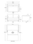 Swyft Model 08 Medium 2 Seater Double Sofa Bed, Chenille Harissa