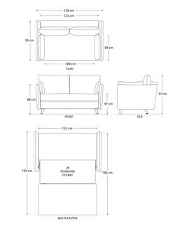 Swyft Model 08 Medium 2 Seater Double Sofa Bed - view 2, Velvet Charcoal