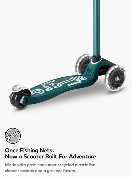 Micro Scooters Maxi Eco LED Scooter, Green - view 2, Green
