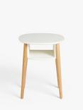 John Lewis ANYDAY Bonn Bedside Table, White/Natural