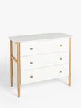 John Lewis ANYDAY Bonn 3 Drawer Chest of Drawers, White/Natural