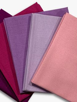 Oddies Textiles Plain Fat Quarter Fabrics, Pack of 5 - view 2, Pink/Purple