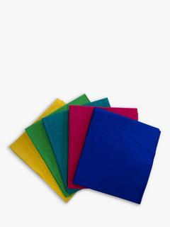 Oddies Textiles Plain Fat Quarter Fabrics, Pack of 5, Brights