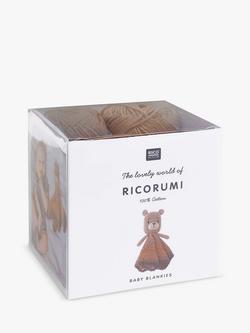 Rico Design Ricorumi Teddy Baby Blankie Crochet Kit, Brown