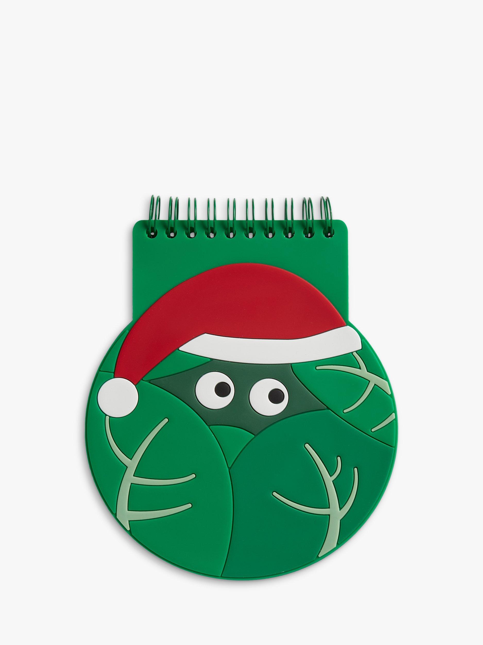 Tinc Brussel Sprout Christmas Foiled Notebook, Green
