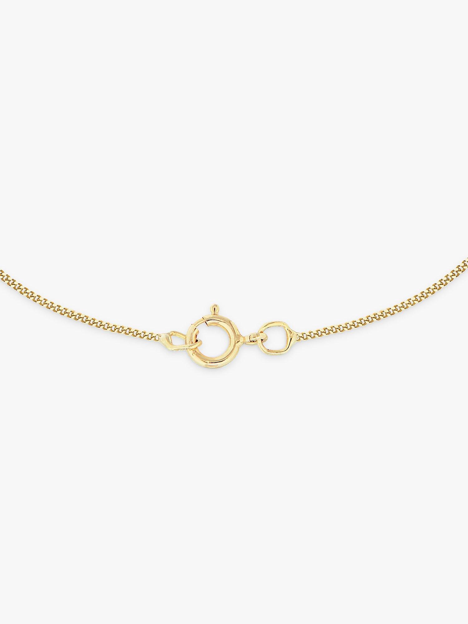 Product image 4 of 4, which shows IBB 9ct Yellow Gold Round Cubic Zirconia Pendant Necklace, January/Orange
