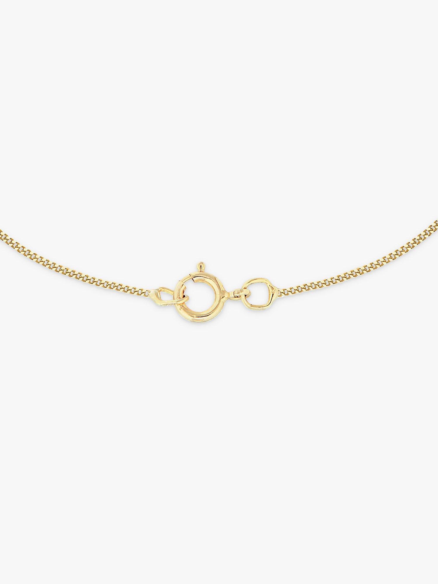 Product image 4 of 5, which shows IBB 9ct Yellow Gold Round Cubic Zirconia Pendant Necklace, February/Purple