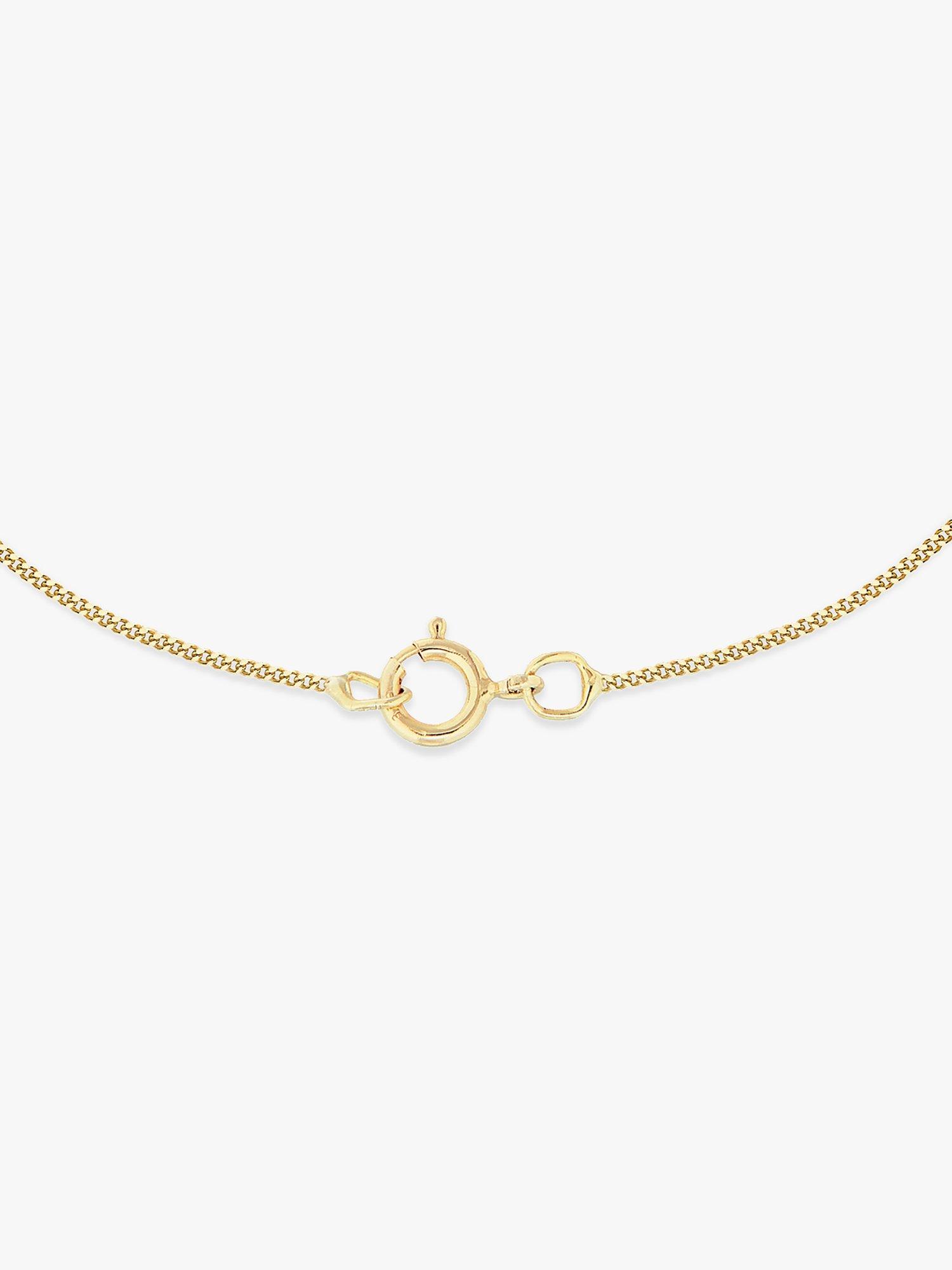 Product image 3 of 3, which shows IBB 9ct Gold Freshwater Pearl & Cubic Zirconia Disc Pendant Necklace, Gold