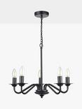 John Lewis Wakefield 5 Arm Pendant Ceiling Light, Black