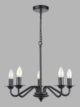 John Lewis Wakefield 5 Arm Pendant Ceiling Light, Black