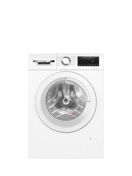 Bosch Series 4 WNA144V9GB Freestanding Washer Dryer, 9kg/5kg Load, 1400rpm Spin, White, White