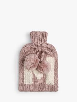 Wool Couture Monogram Hot Water Bottle Cover Knitting Kit, Mink