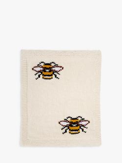 Wool Couture Bee Blanket Knitting Kit, Cream