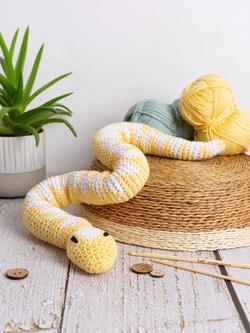 Wool Couture Cyril Snake Crochet Kit - view 2, Mint/White