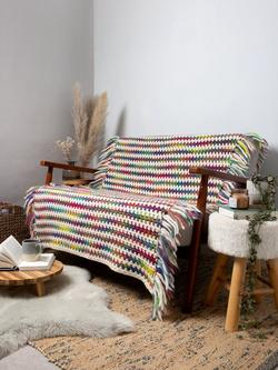 Wool Couture Ellie Blanket Crochet Kit, Multi