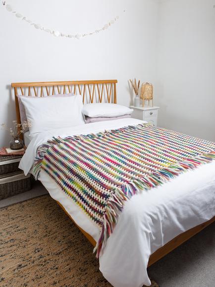 Wool Couture Ellie Blanket Crochet Kit - view 2, Multi