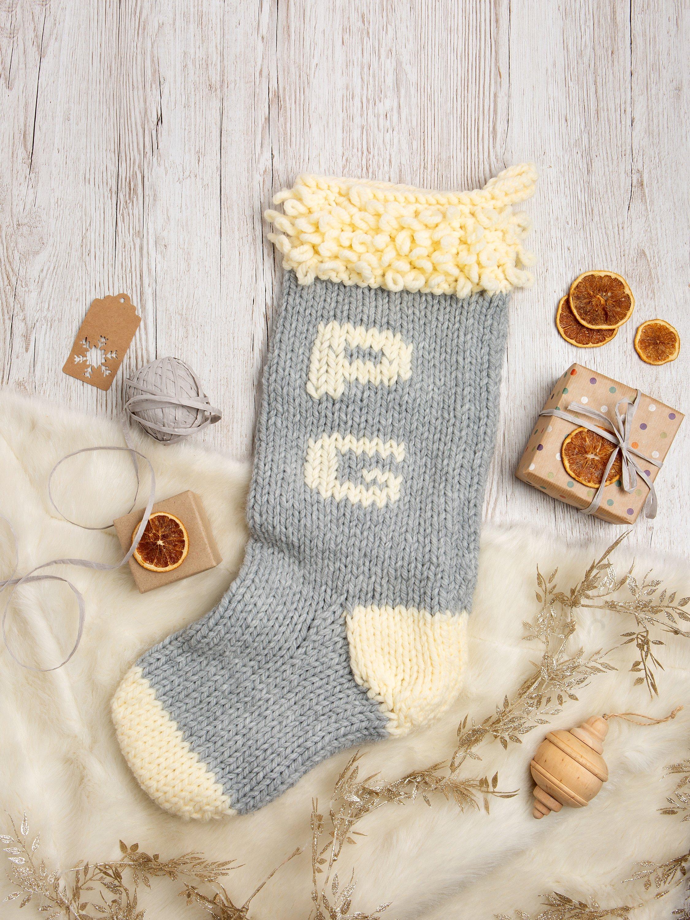 Wool Couture Monogrammed Christmas Stocking Knitting Kit