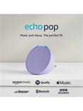 Amazon Echo Pop Smart Speaker with Alexa Voice Recognition & Control, Lavendar Bloom