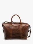 Loake Balmoral Vegetable Tanned Leather Weekend Bag, Brown