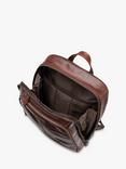 Loake Waterloo Leather Backpack, Brown