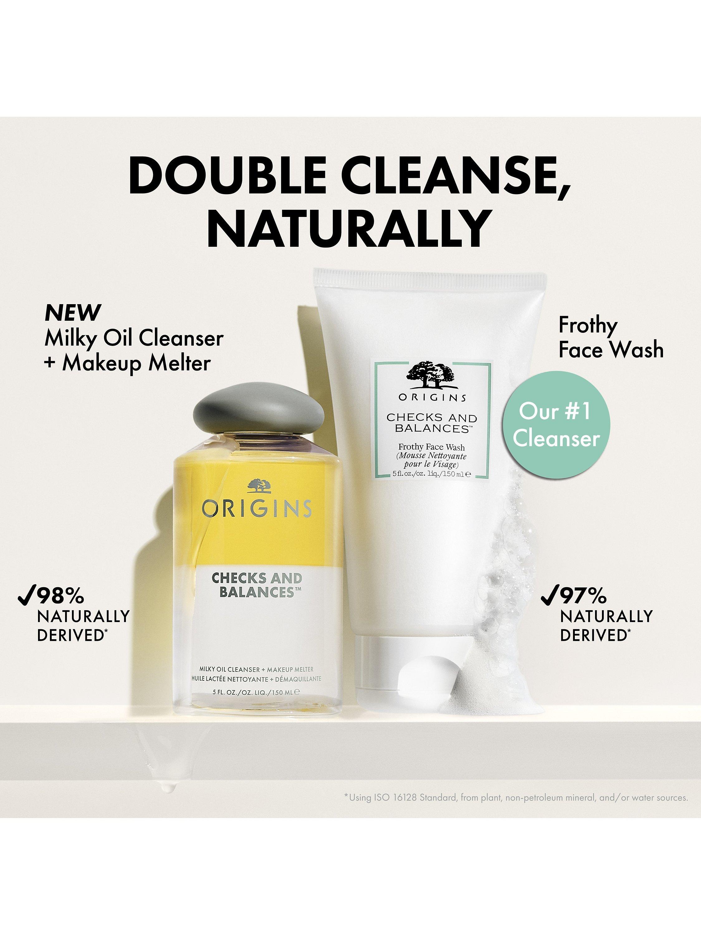 Product image 7 of 10, which shows Origins Checks And Balances Milk to Oil Cleanser + Makeup Melter, 150ml
