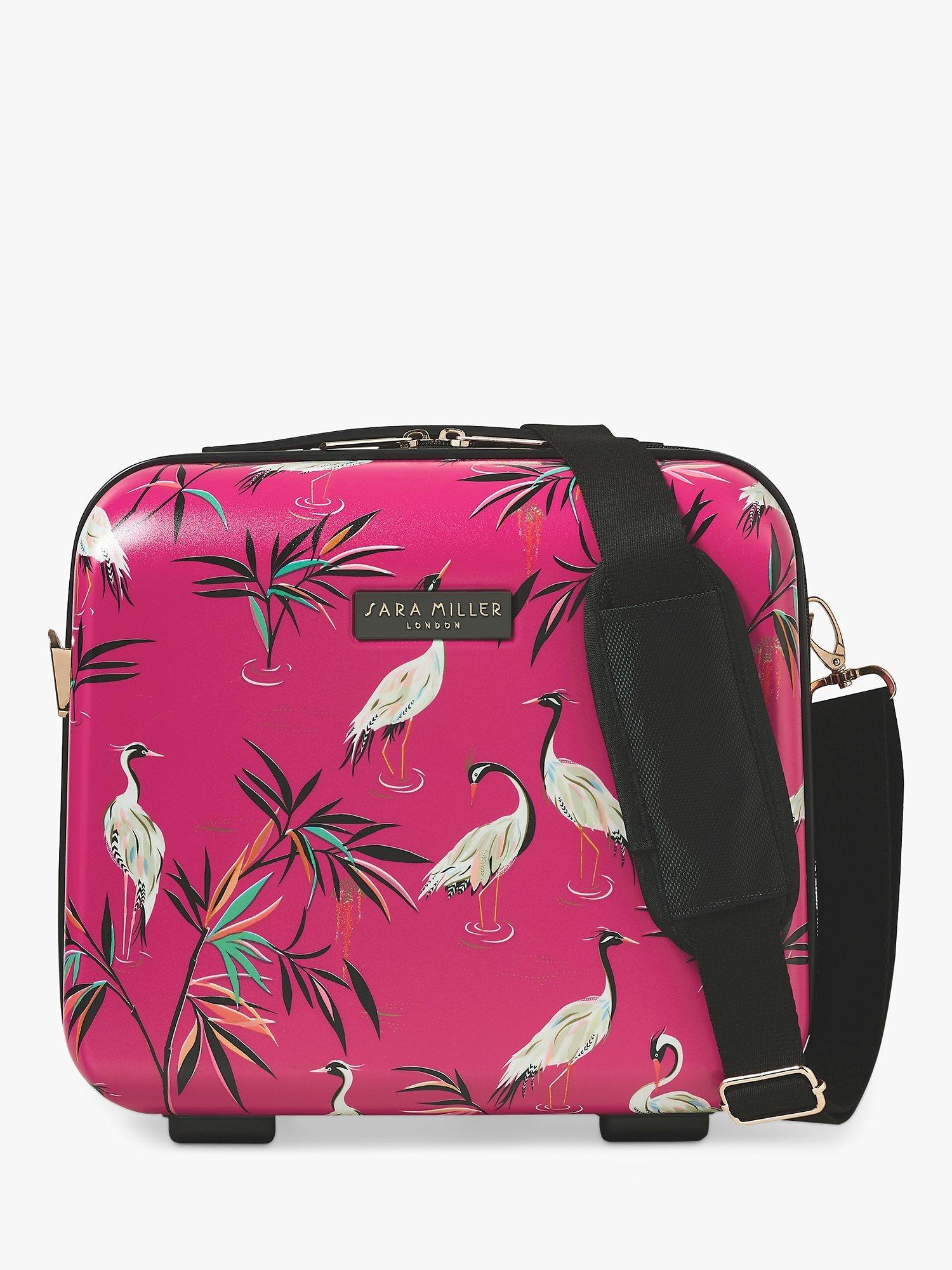Product image 1 of 5, which shows Sara Miller Vanity Case, Pink Heron