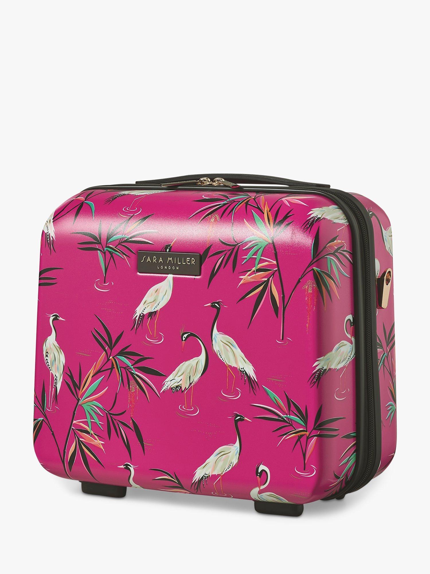 Product image 3 of 5, which shows Sara Miller Vanity Case, Pink Heron
