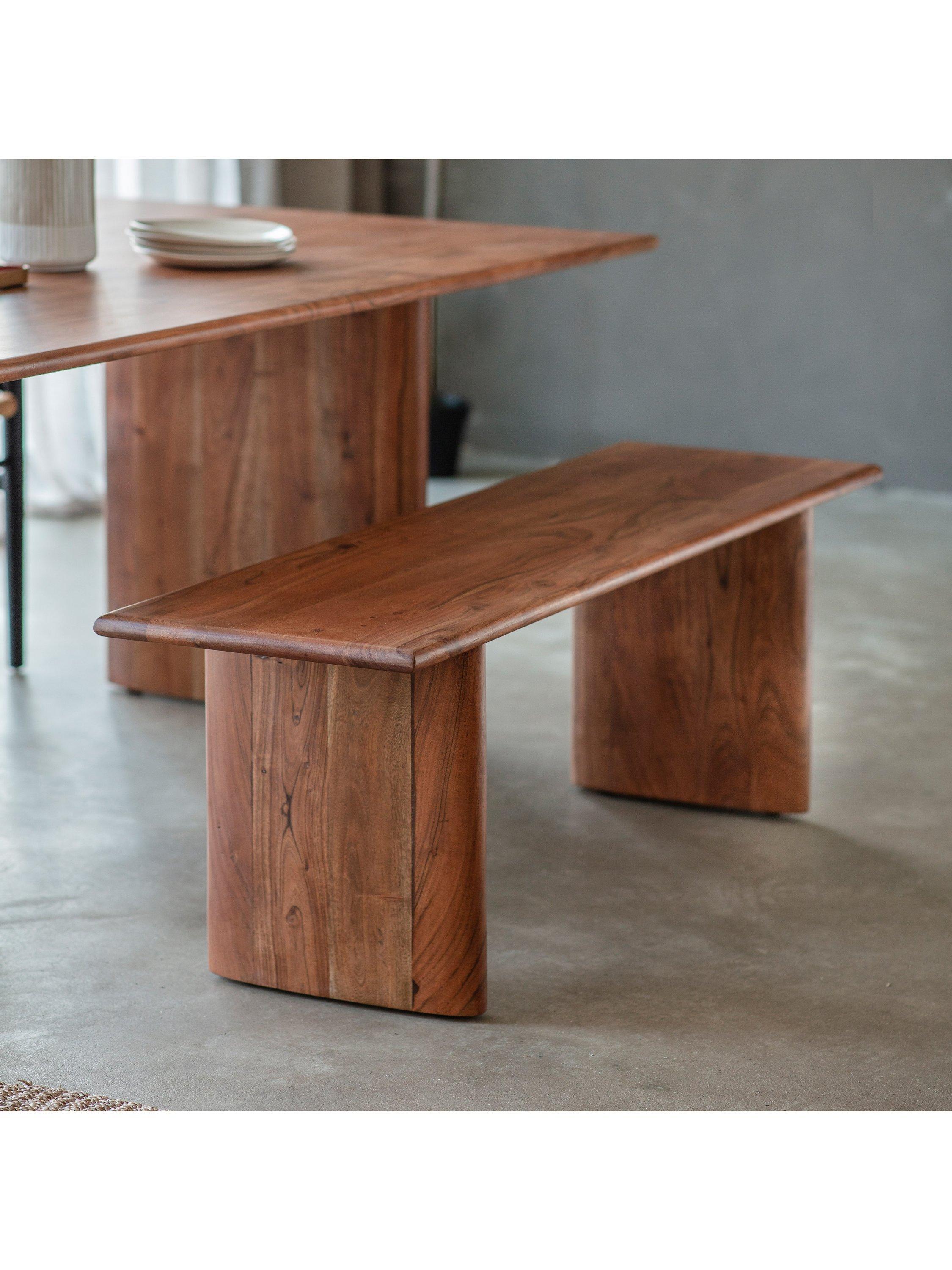 Gallery Direct Salo 3 Seater Dining Bench, Acacia