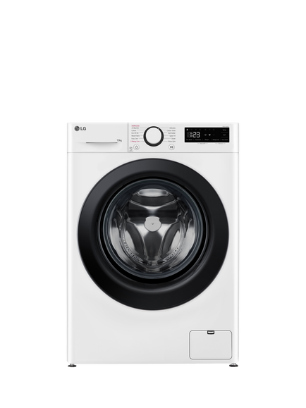 LG F4Y510WBLN1 Freestanding Washing Machine, 10kg Load, 1400rpm Spin, White, White
