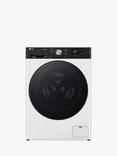 LG F4Y711BBTA1 Freestanding Washing Machine, 11kg Load, 1400rpm Spin, Platinum Black