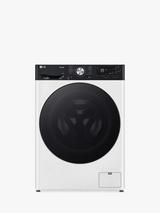 LG F4Y711 Freestanding Washing Machine, 11kg Load, 1400rpm Spin, Platinum Black