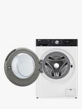 LG F4Y711BBTA1 Freestanding Washing Machine, 11kg Load, 1400rpm Spin, Platinum Black