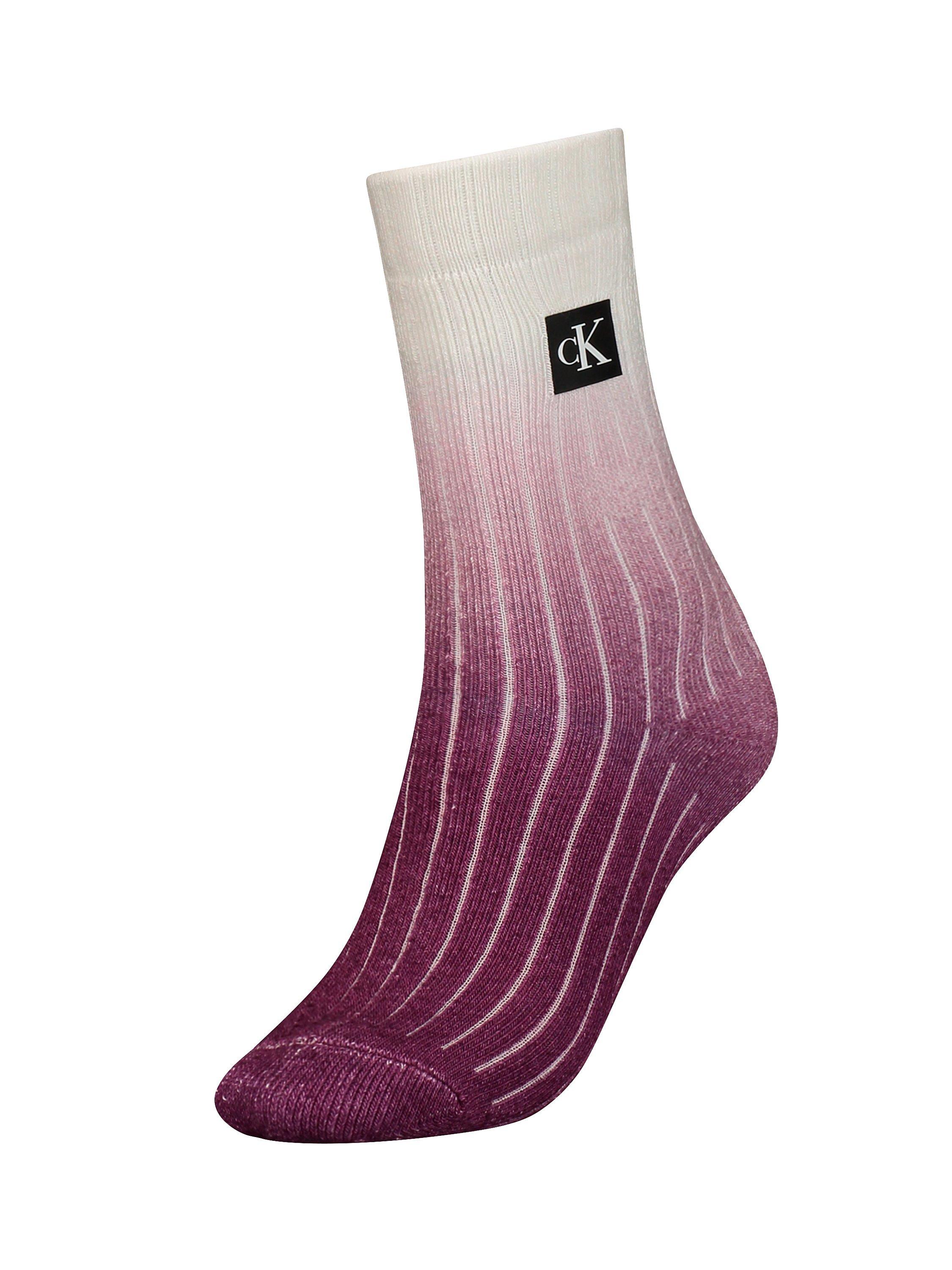 Calvin Klein Gradient Ankle Socks, Amaranth