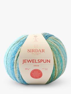 Sirdar Jewelspun Aran Knitting and Crochet Yarn, 200g, Evening Aquamarine