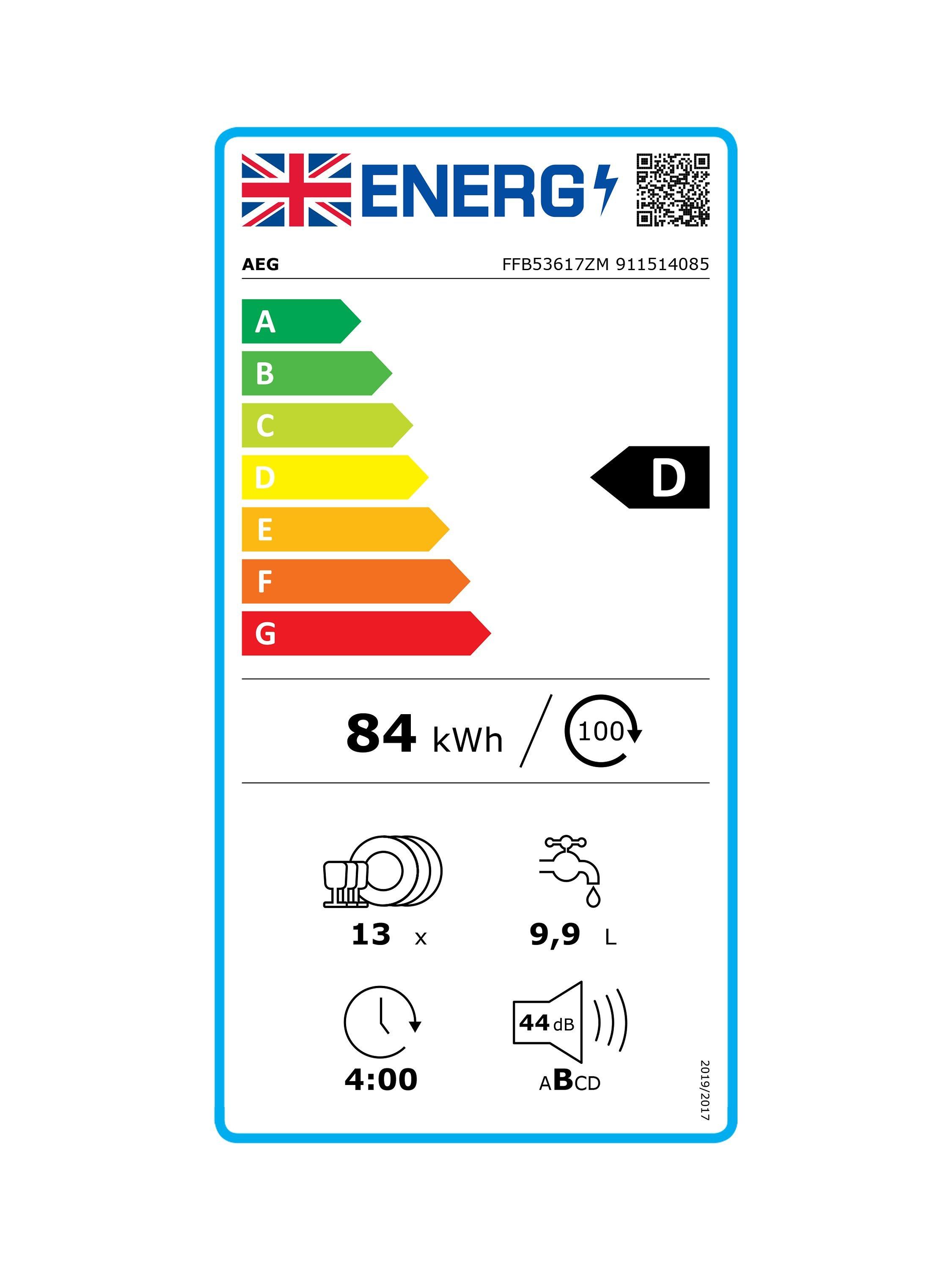 This item is rated D for energy efficiency on a scale from A (most efficient) to G (least efficient).